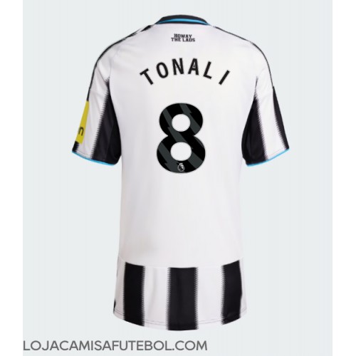 Camisa de Futebol Newcastle United Sandro Tonali #8 Equipamento Principal Mulheres 2025-26 Manga Curta